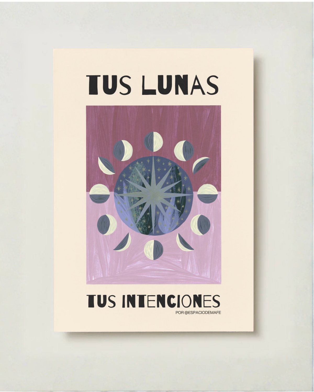 La portada del cuaderno Tus lunas, tus intenciones